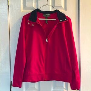Ralph Lauren Active hot pink / navy jacket , size Large , pockets